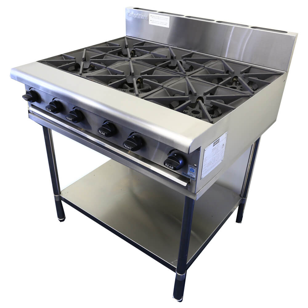 Caterware® CaterWare Commercial 6 Burner Cooktop with Stand GB6