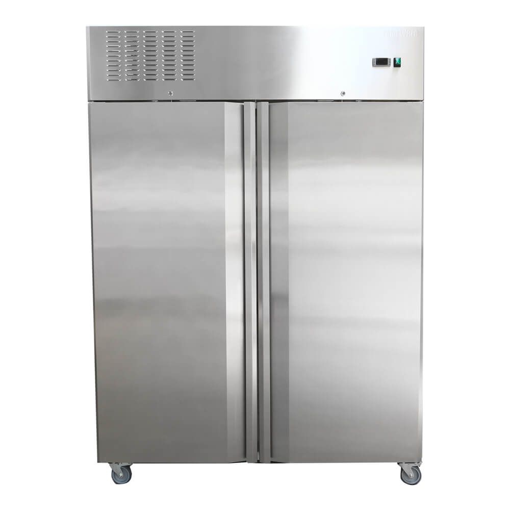 Caterware® Caterware Upright Solid Stainless Steel 2 Door Freezer